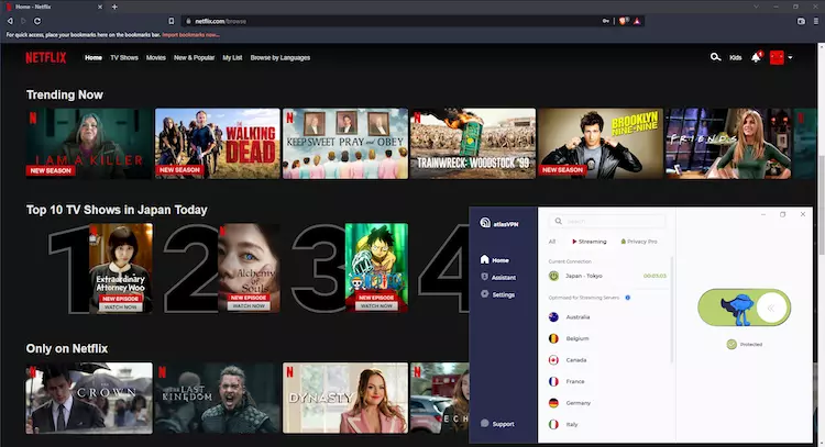 Atlas VPN Japanese Netflix