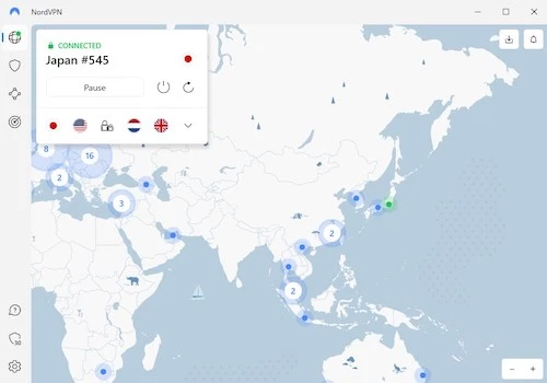 Connect to a server NordVPN