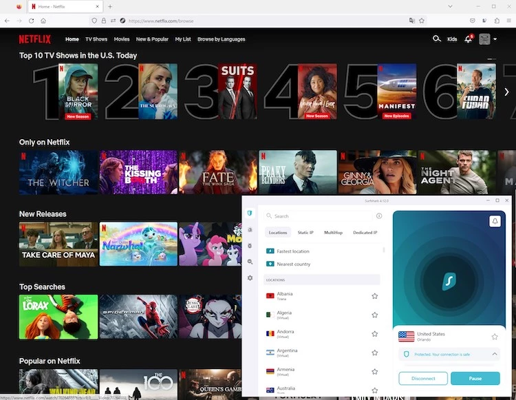 Surfshark Netflix US