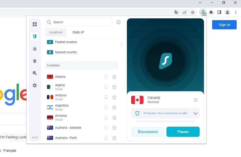 surfshark browser extension