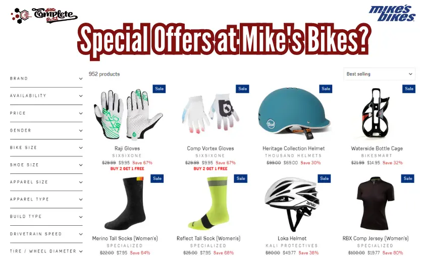 Special Offers at Mike's Bikes - The Complete Portal