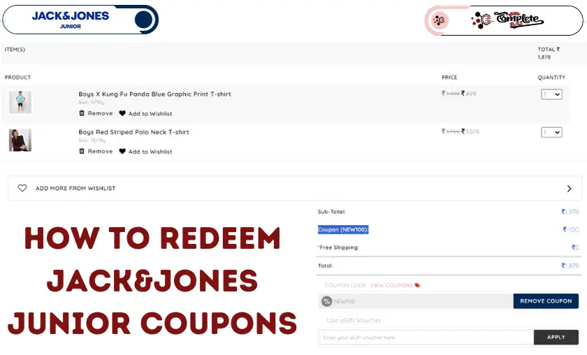 How to Redeem Jack&Jones Junior Coupons - The Complete Portal