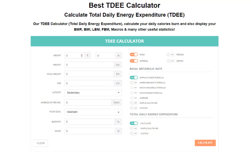 Determining Total Daily Energy Expenditure (TDEE) - The Complete Portal 
