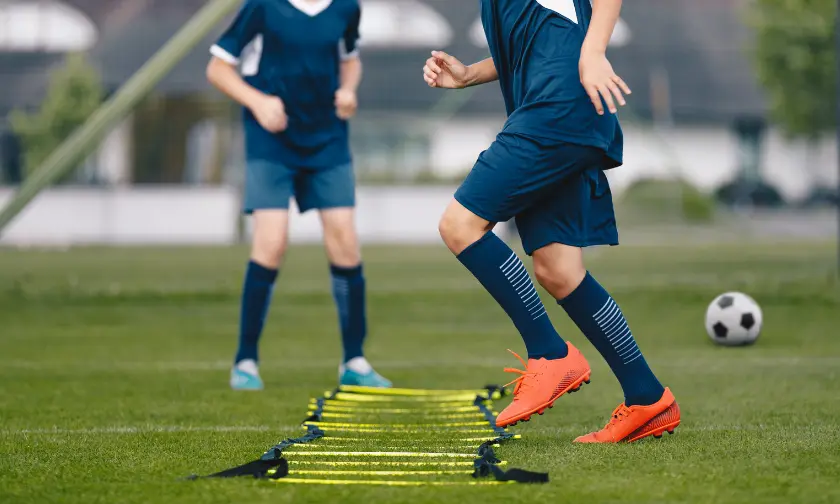 Agility ladder with Ball Drills