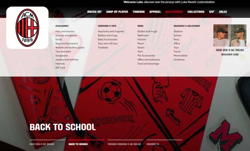 A User-Friendly Platform Navigating the AC Milan US Online Store!