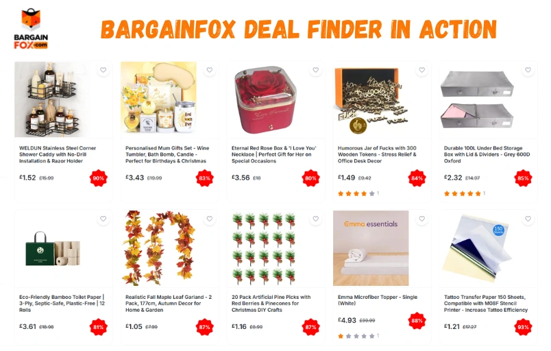 BargainFox Deal Finder in Action