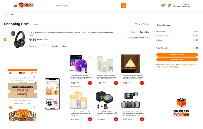 User Experience BargainFox