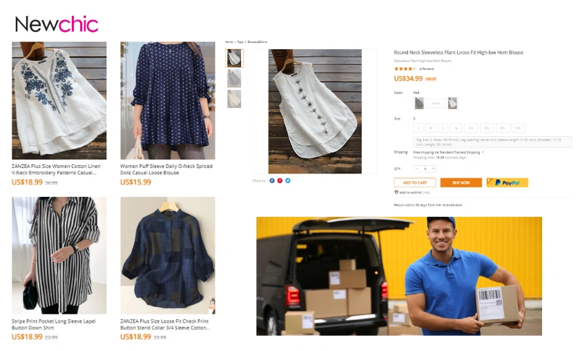 User-Friendly Shopping Experience Newchic US