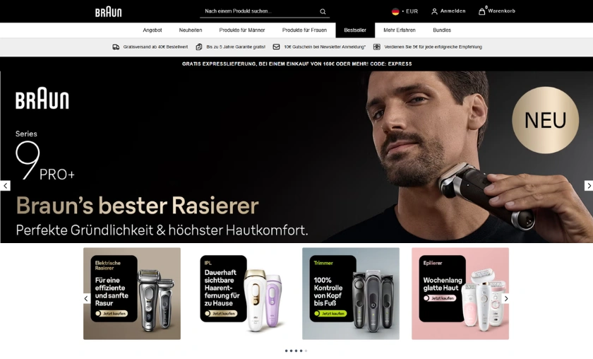 Braun DE Shopping Experience Online & In-Store