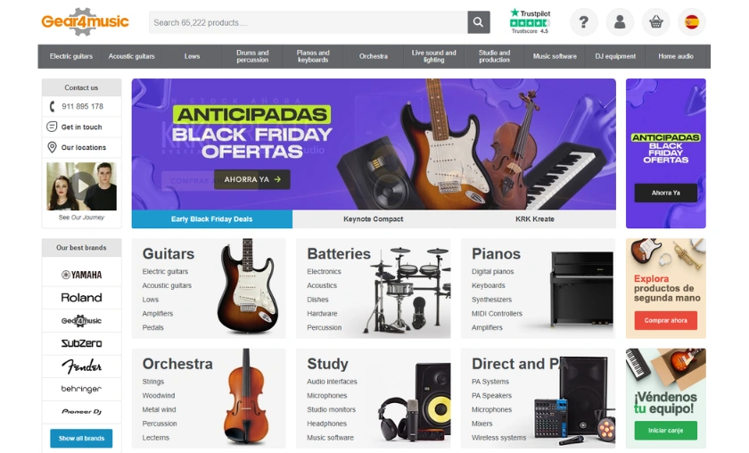 Gear4music ES Shopping Experience