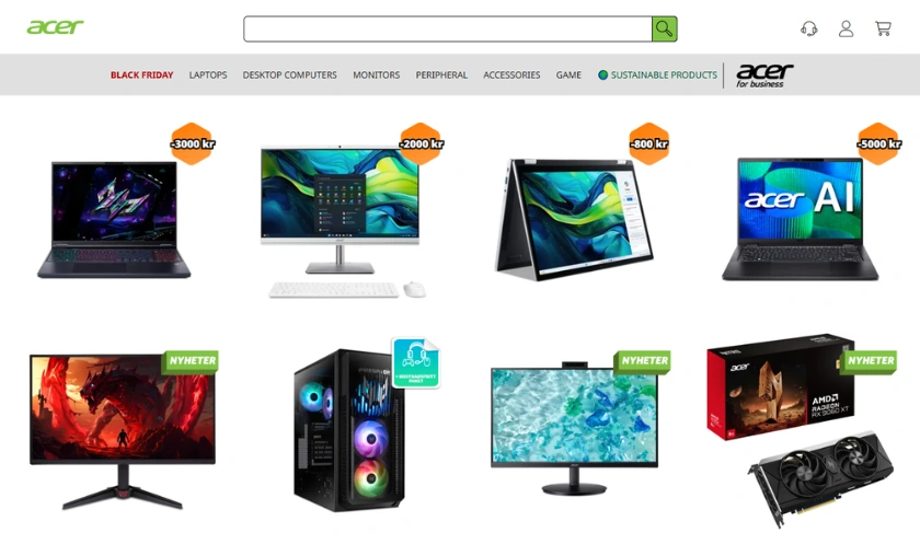 Where to Buy Acer Products in Sweden