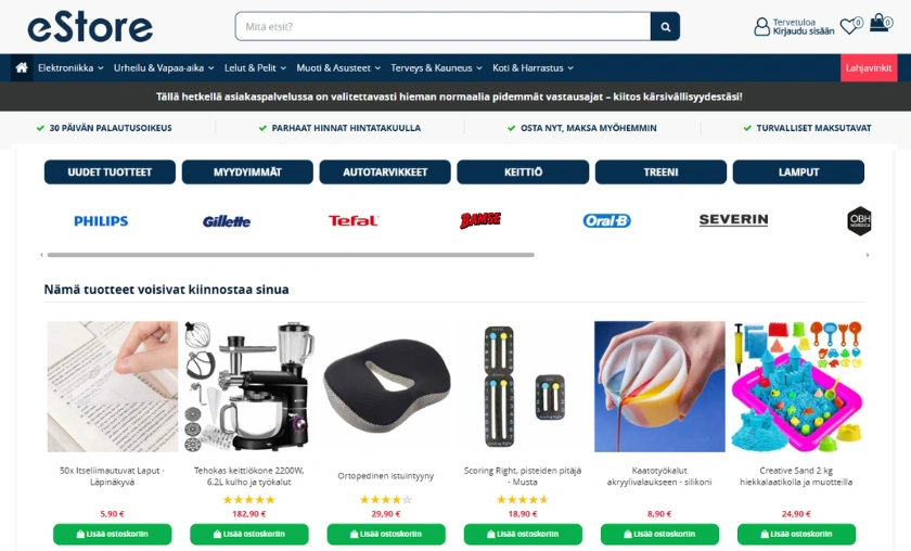 Shopping Tips for eStore FI