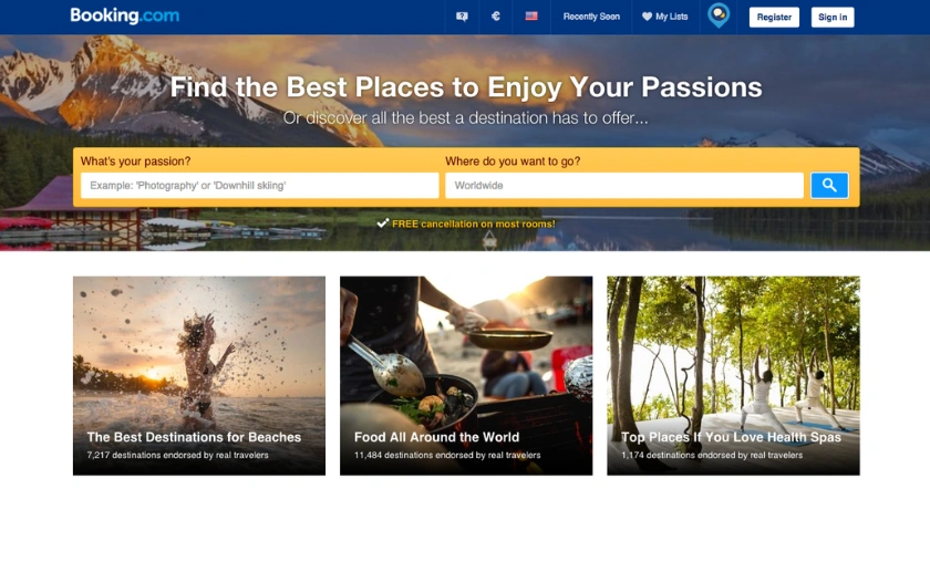 Booking.com (Travel Services Offered)