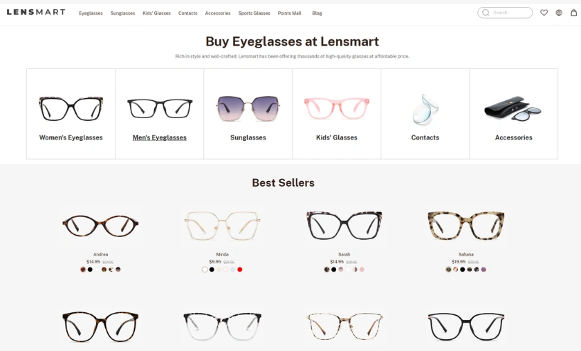 Lensmart US (Products & Eyewear Collections)