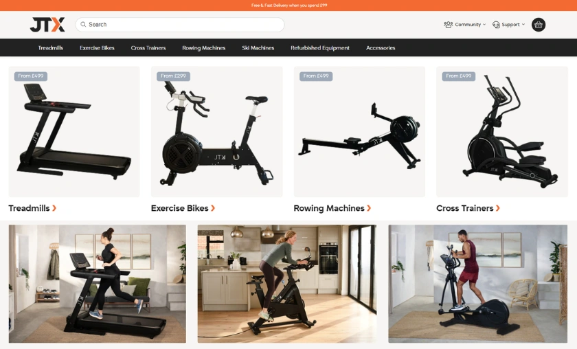 JTX Fitness UK (Cardio Machines, Strength Equipment & Advanced Home Gym Essentials Collection)