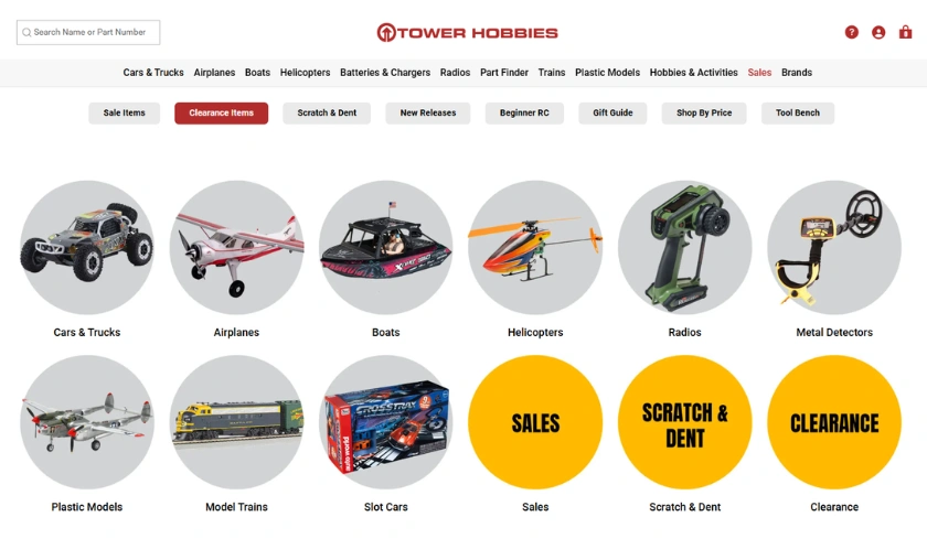Tower Hobbies US (RC Models, Cars, Aircraft, Tools, Parts & Complete Hobby Equipment Collection)