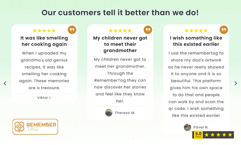 RememberTag Customer Reviews!