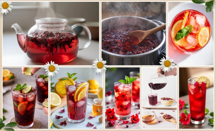 Hibiscus Iced Tea Mocktail