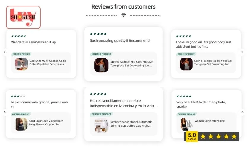 SHOKESH Customer Reviews!