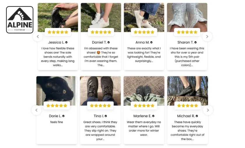 Alpine Footwear Customer Reviews!